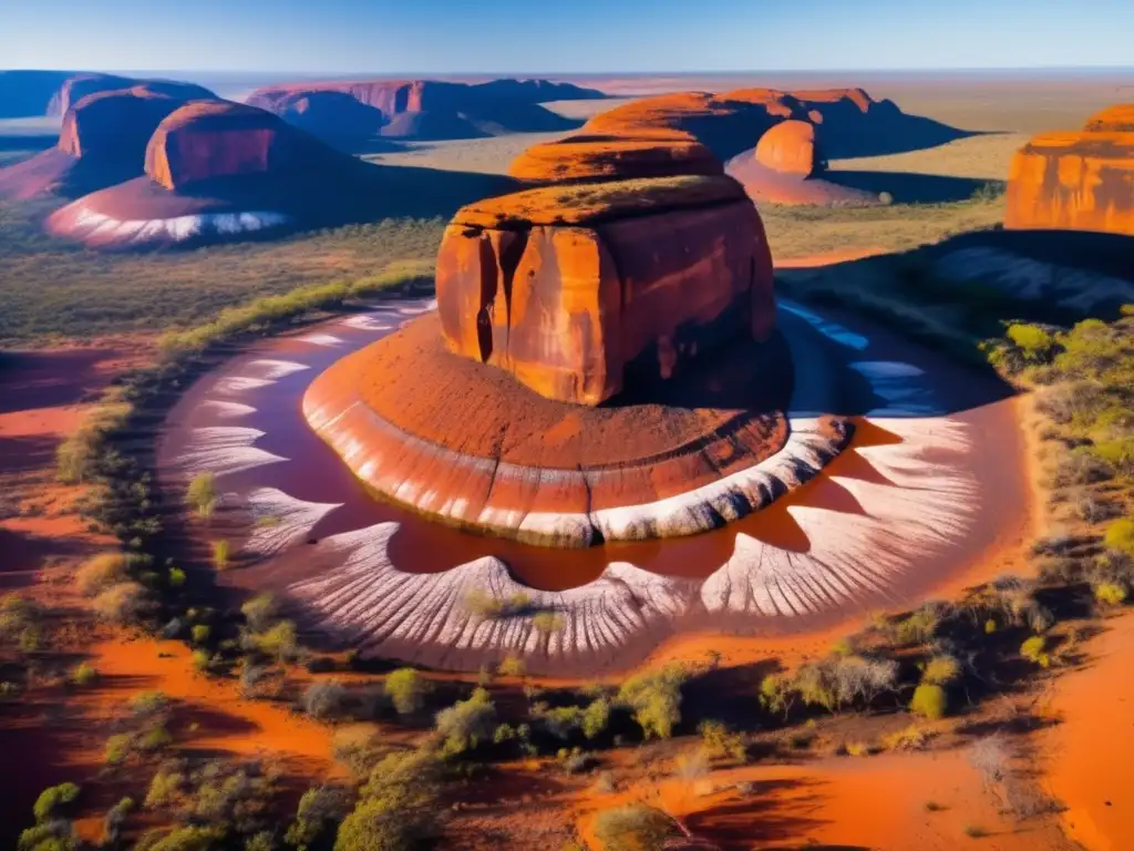 Rituales aborígenes en paisaje natural australiano