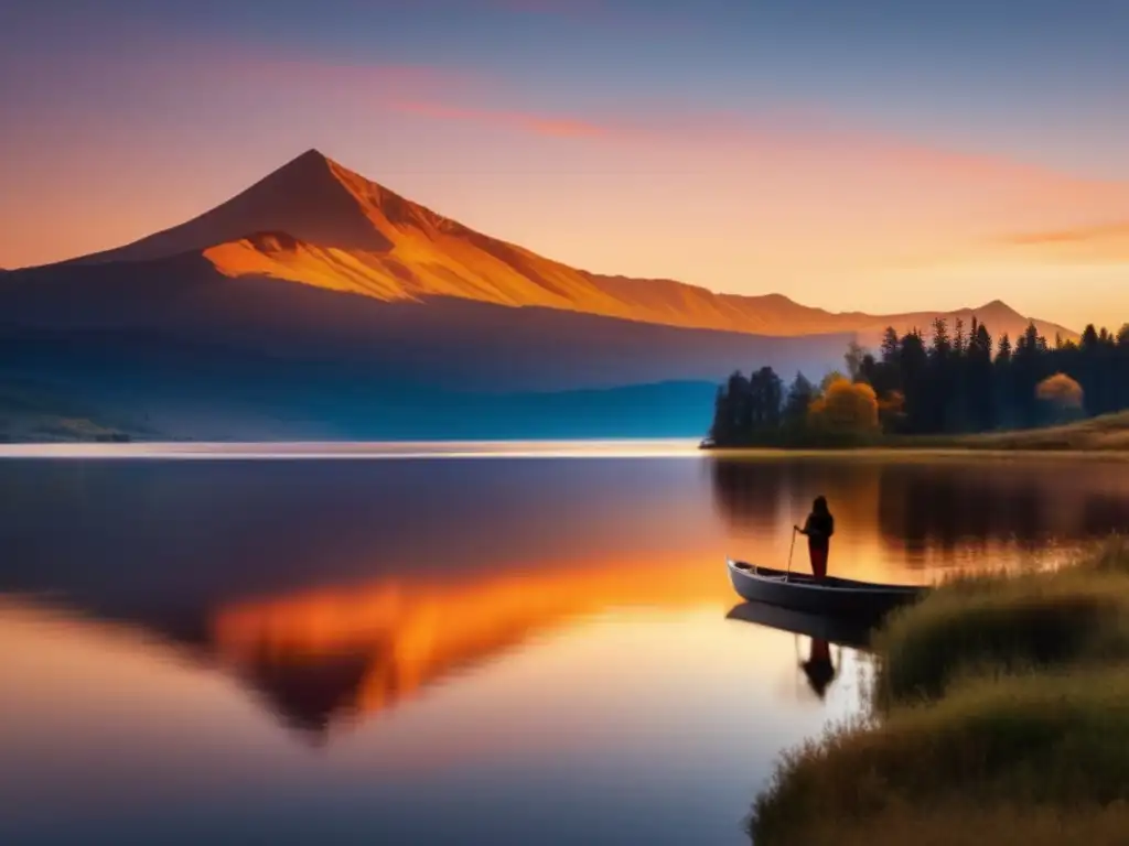 Paisaje sereno al amanecer con simbolismo del Sol en la Espiritualidad