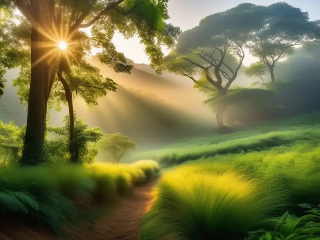 Rituales de equilibrio naturaleza armonía en imagen de serenidad y belleza forestal