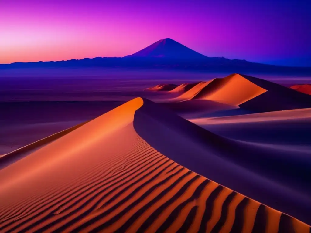 Guía de acampada en el Desierto de Atacama al atardecer