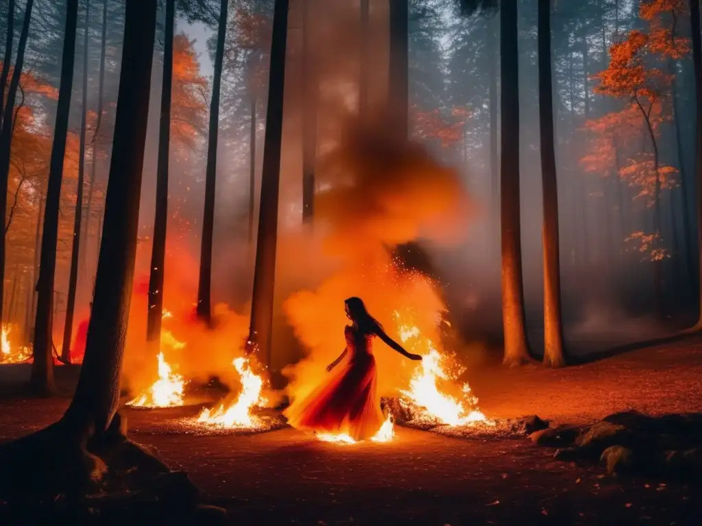 Captura del fascinante baile del fuego en la noche - Técnicas fotográficas para capturar su energía y belleza