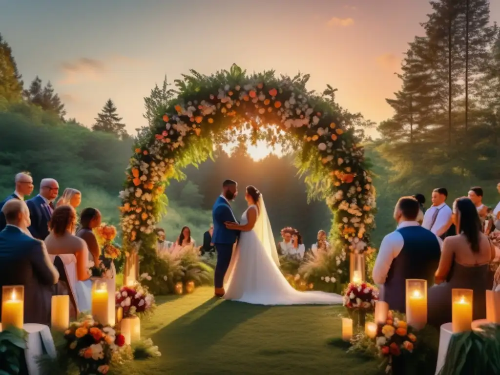 Ceremonia de boda al aire libre: Tradiciones mágicas en un hermoso entorno forestal