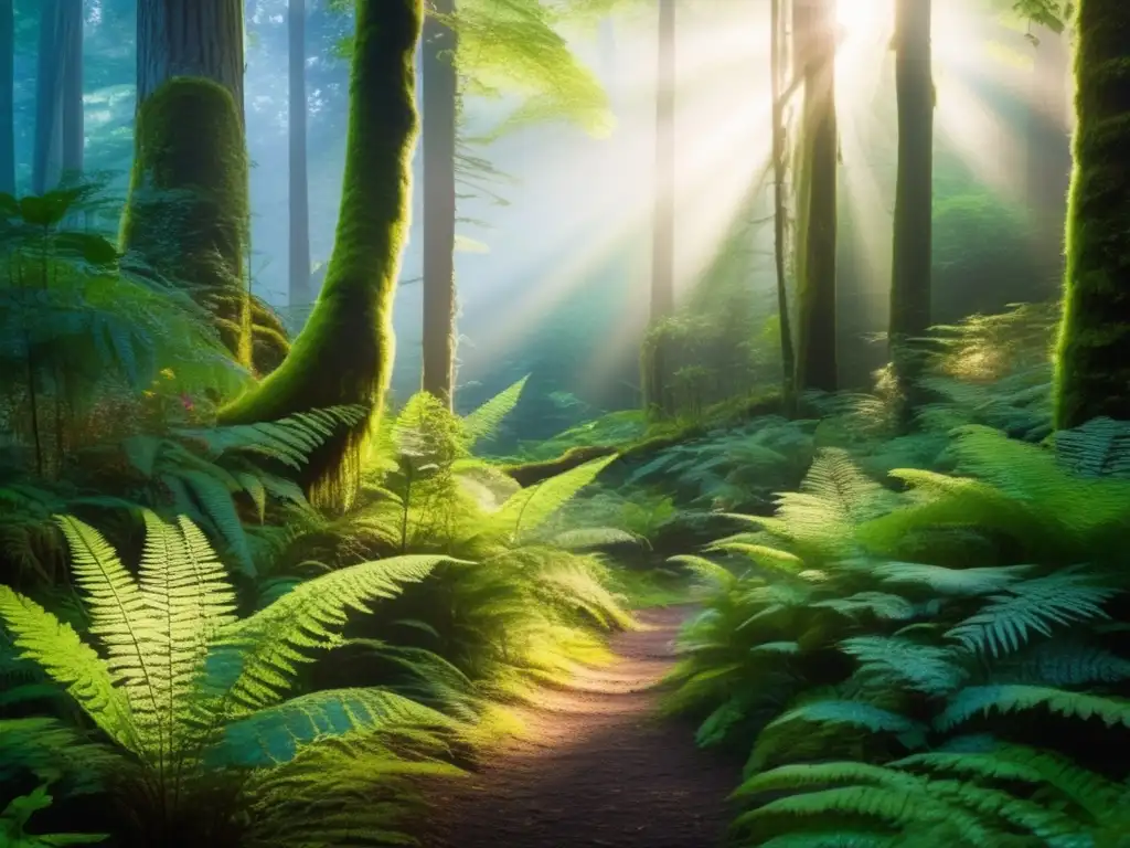 Senderismo entre plantas medicinales en un bosque encantador