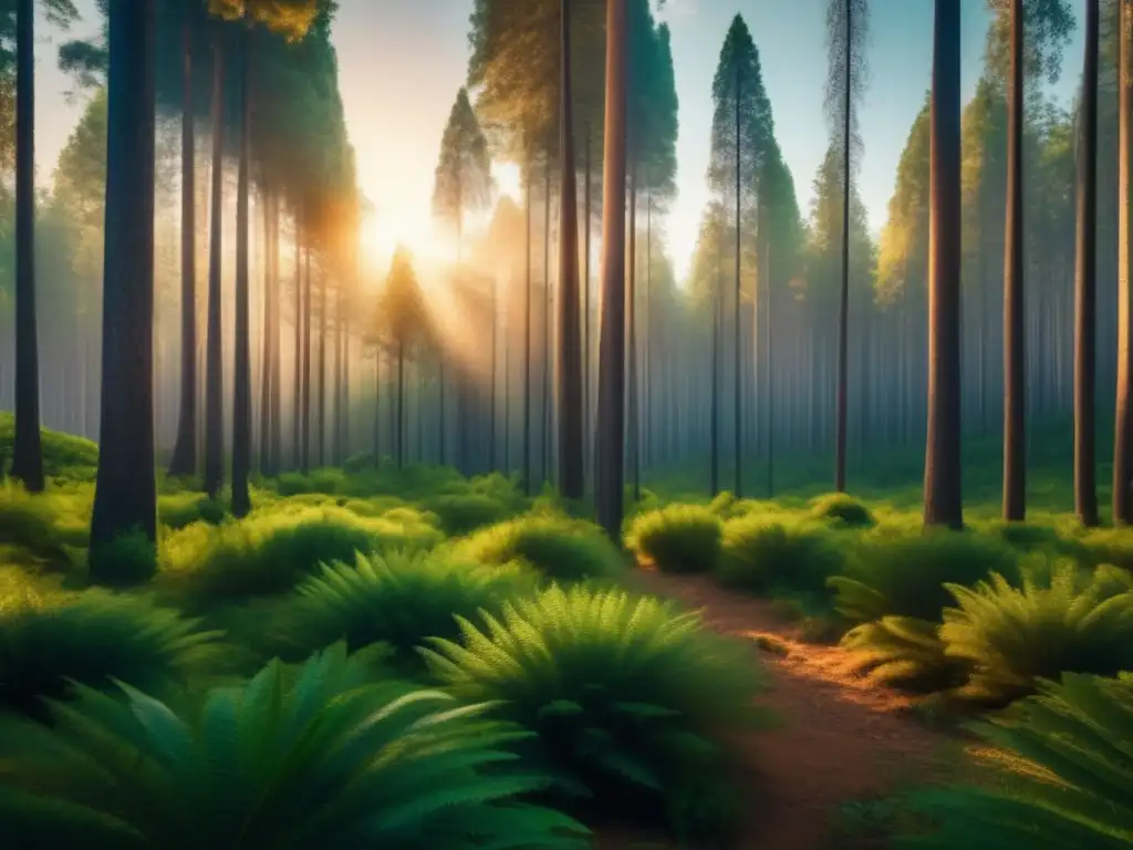 Importancia de la conservación en áreas de acampada: bosque majestuoso, sendero misterioso, belleza natural