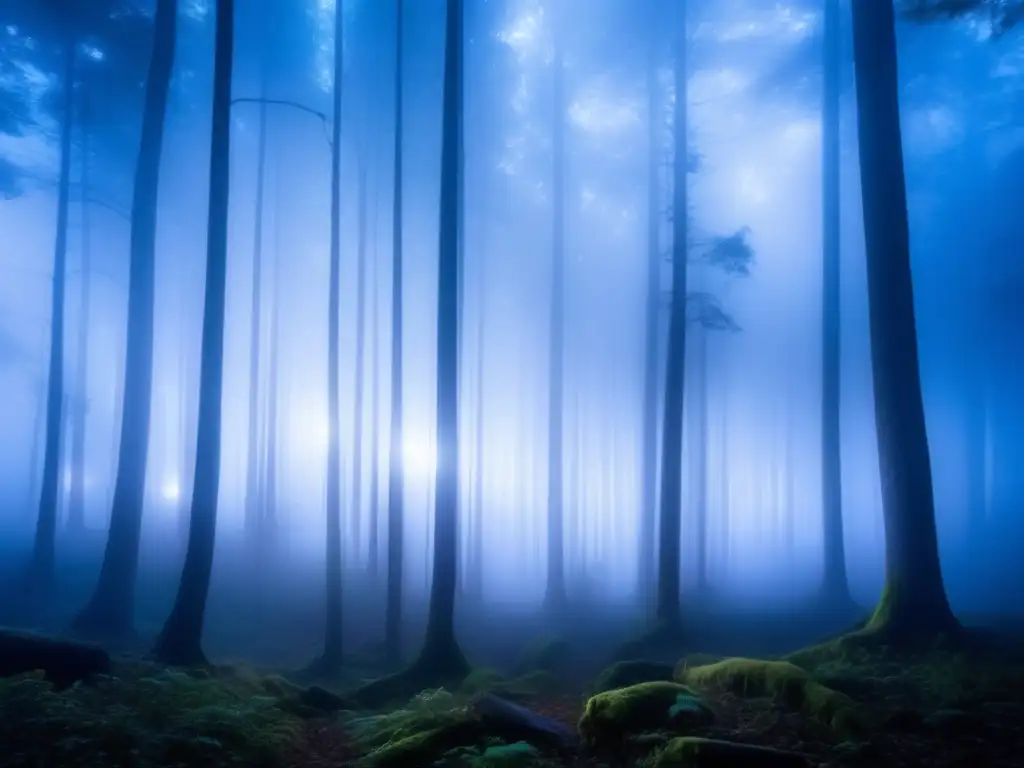 Fotografiar niebla nocturna: captura la belleza etérea de un bosque misterioso con luz difusa y colores sutiles