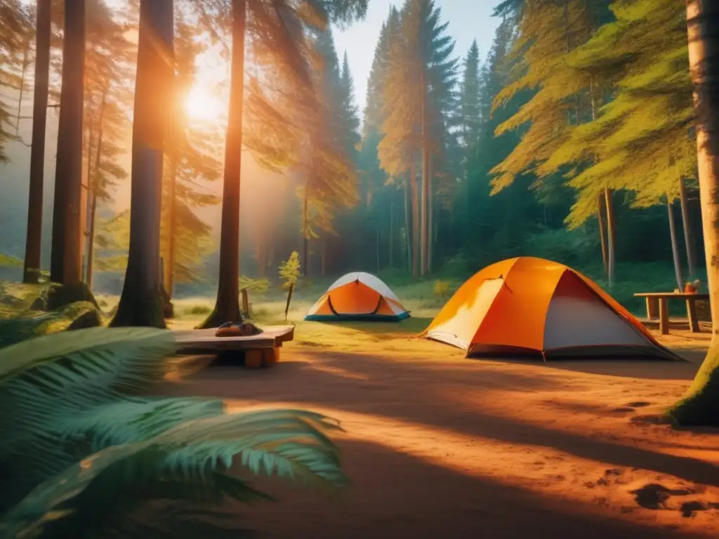 Orientación solar para campistas en un campamento de ensueño rodeado de naturaleza