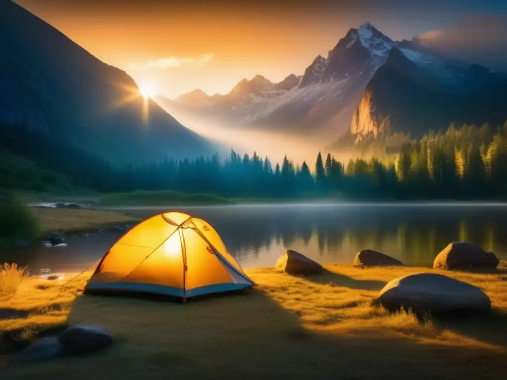 Campismo espiritual en la naturaleza: campamento en montañas sagradas, bosques encantados y playas infinitas