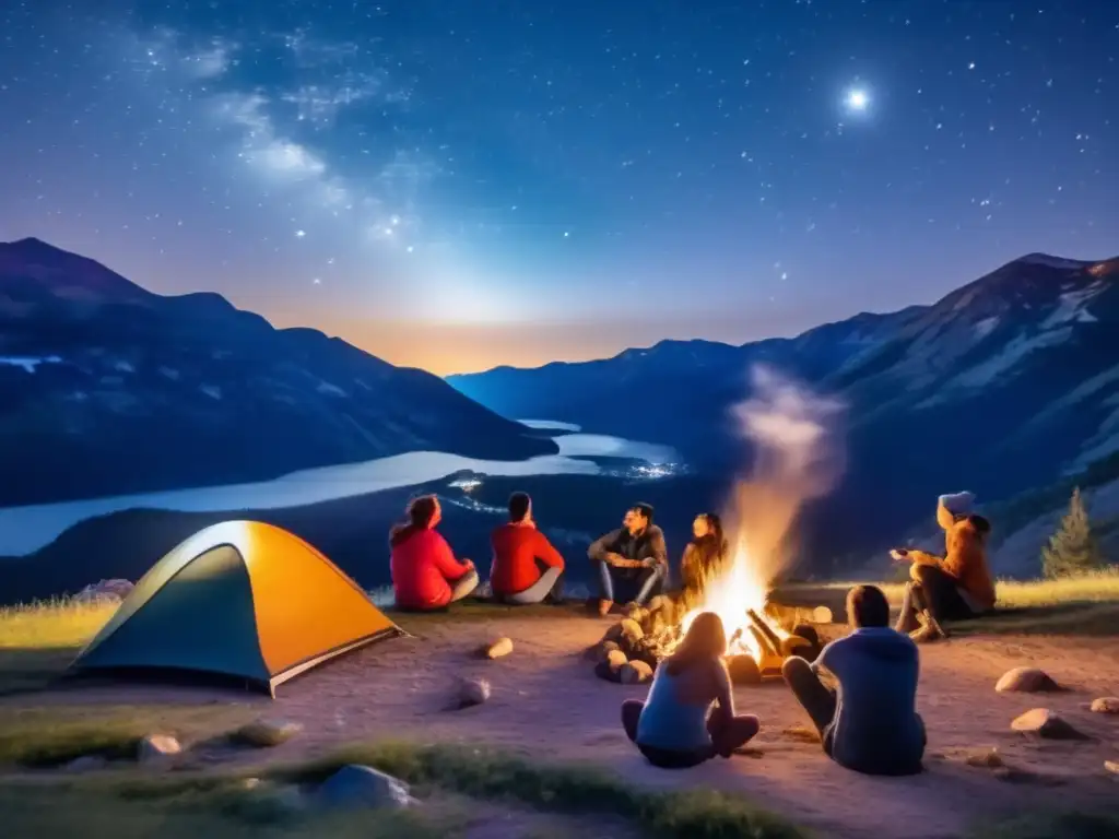 Astrología en el senderismo y camping bajo las estrellas