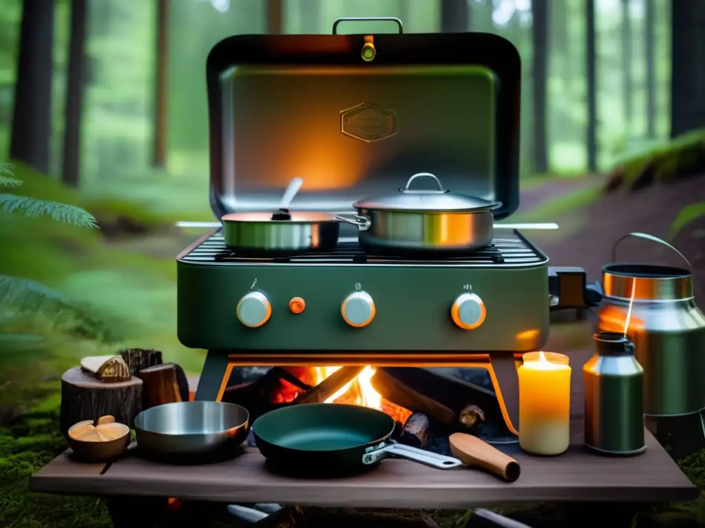 Campamento en el bosque con cocina gourmet, recetas de comida para camping (+110 caracteres)