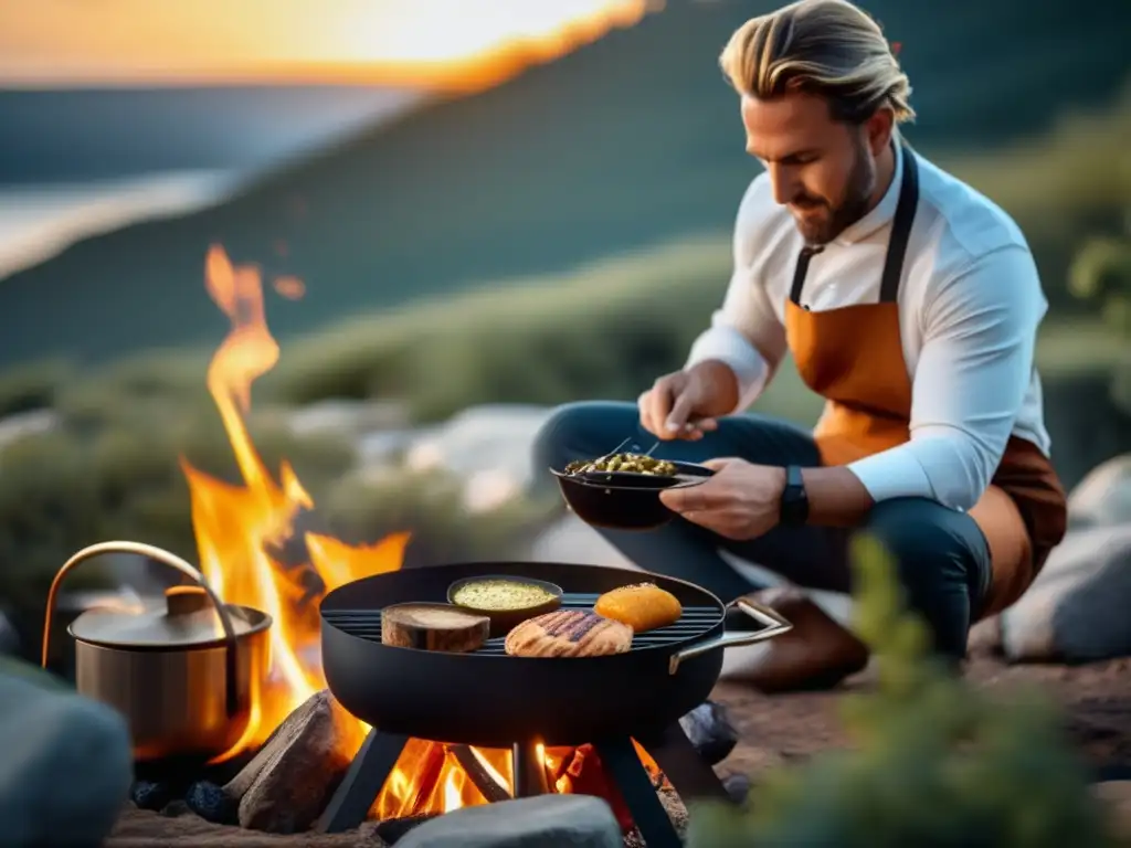 Cocina gourmet en camping: preparación de alimentos en la naturaleza