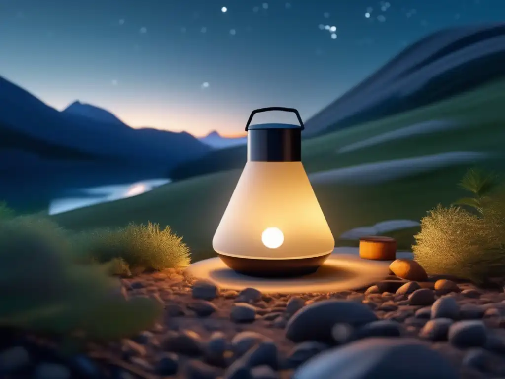 Evolución iluminación camping en naturaleza