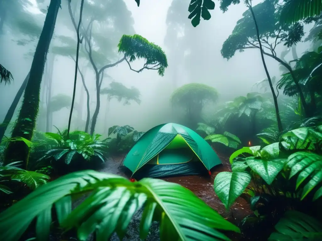 Acampada en selva lluviosa: Equipamiento para zonas húmedas