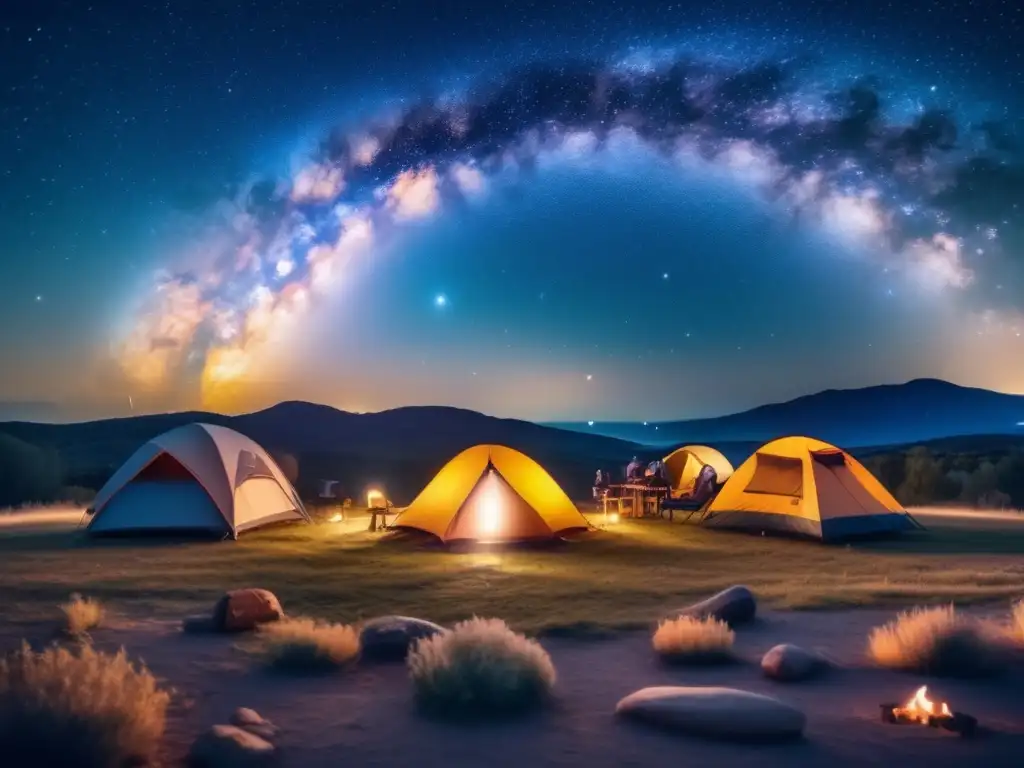 Acampada bajo un cielo estrellado: observadores del cielo