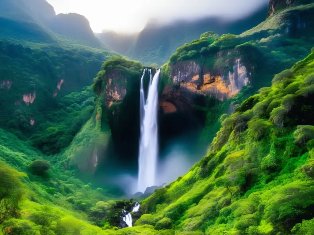 Cascada de Luz: vista impresionante, naturaleza exuberante, senderismo emocionante