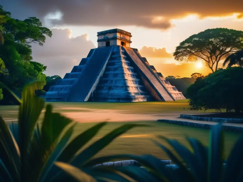 Descubriendo los secretos de Chichen Itza: Senderismo y camping en las místicas ruinas al atardecer