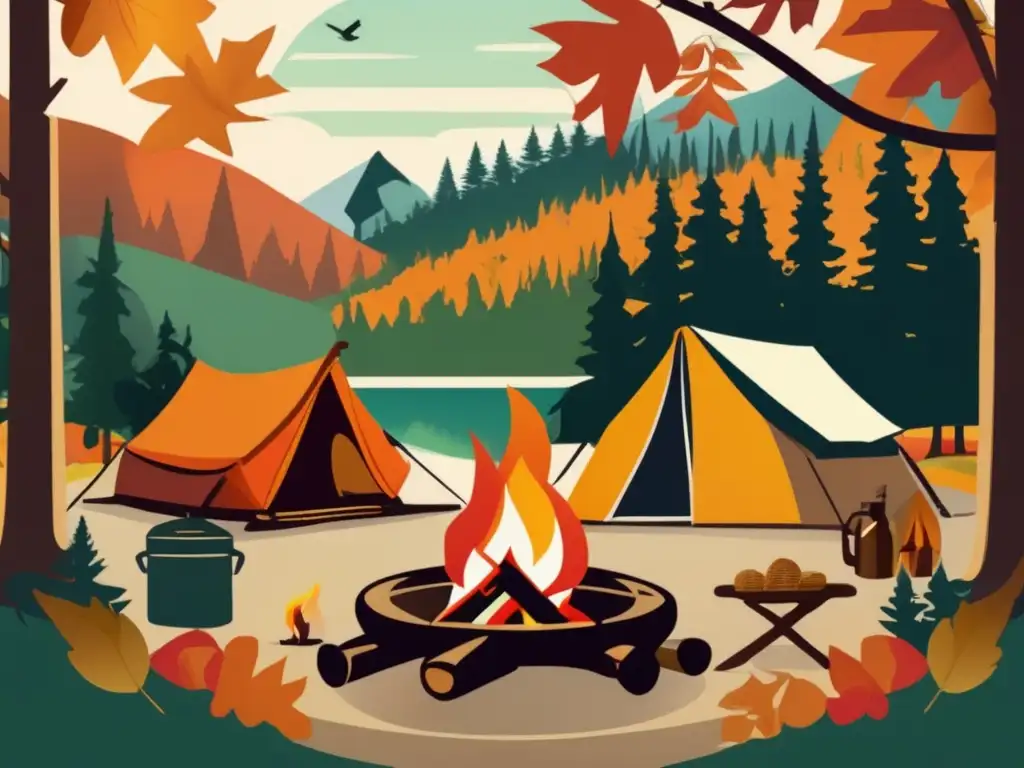 Campamento con recetas tradicionales de campfire