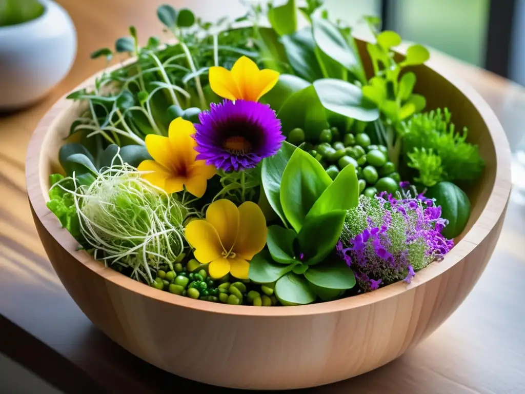 Ensalada vibrante de plantas comestibles: recetas inusuales y senderismo