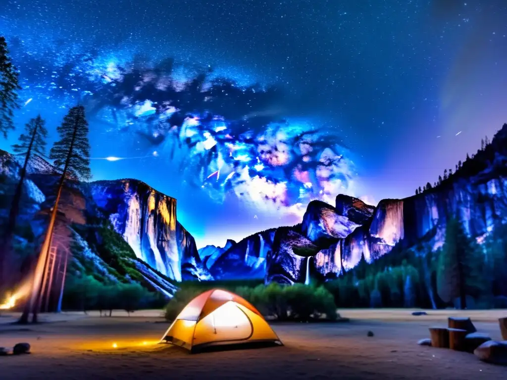 Observar estrellas en lugares de acampada en Yosemite