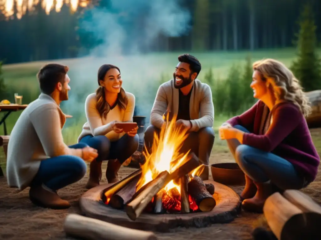 Recetas fogata: amigos cocinan al aire libre