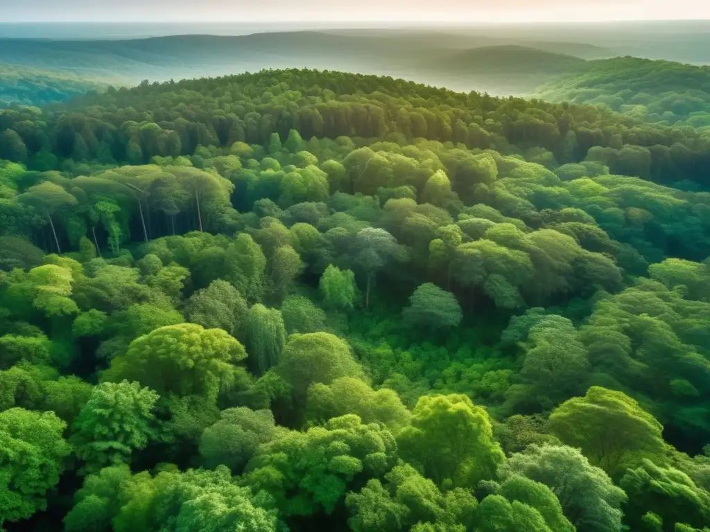 Impacto positivo del senderismo en la reforestación: impresionante imagen de un exuberante bosque mostrando su biodiversidad