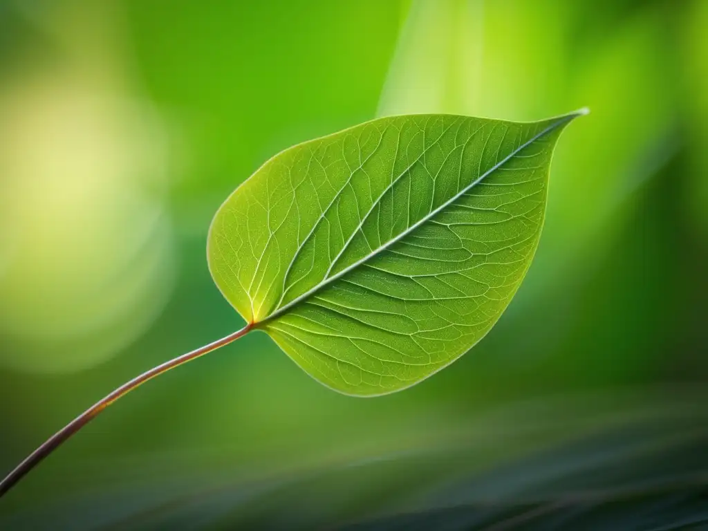 Una hoja danzante simbolizando la conexión con la naturaleza y el poder transformador del viento