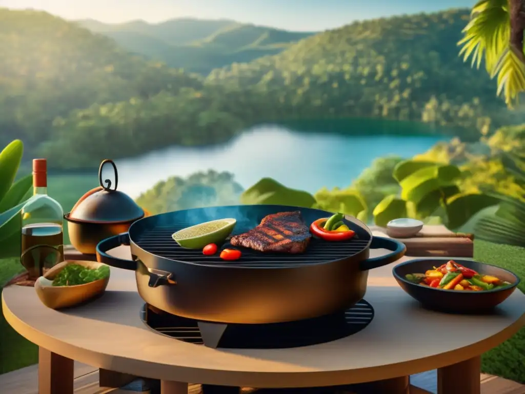 Recetas gourmet al aire libre con vista panorámica