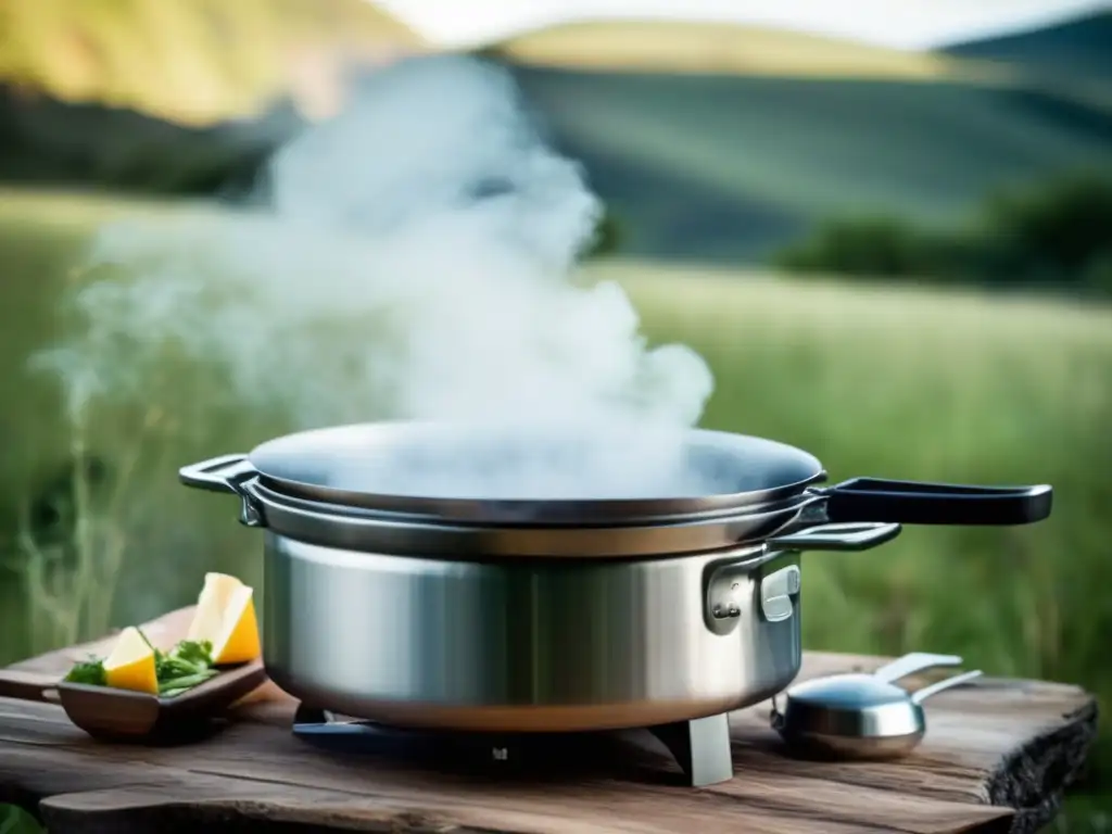 Beneficios cocinar al vapor en acampadas con olla portátil