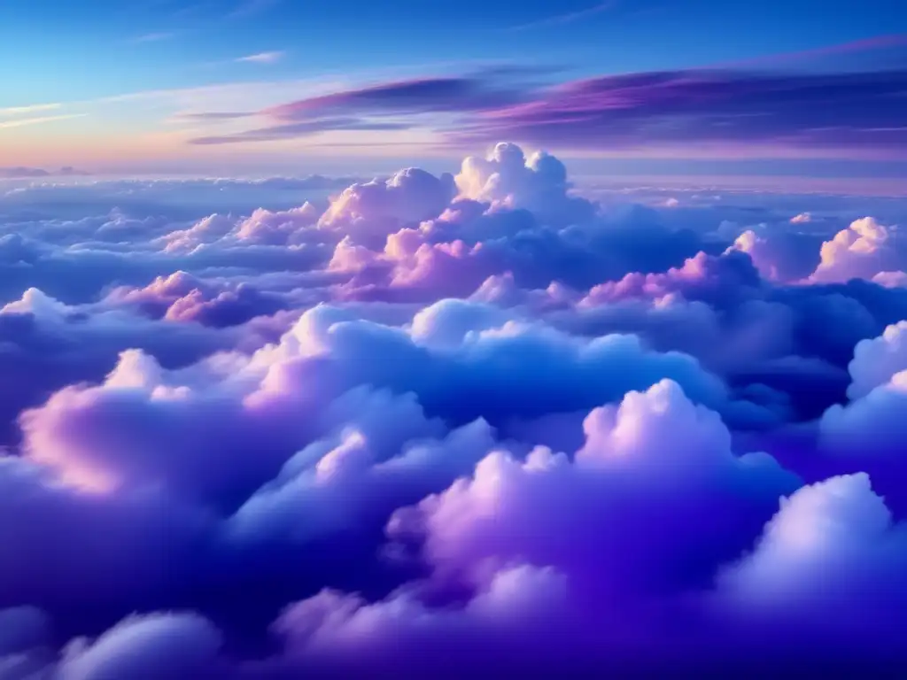 Fotografía de nubes impresionantes en el cielo, con detalles y texturas fascinantes, en tonos suaves y misteriosos