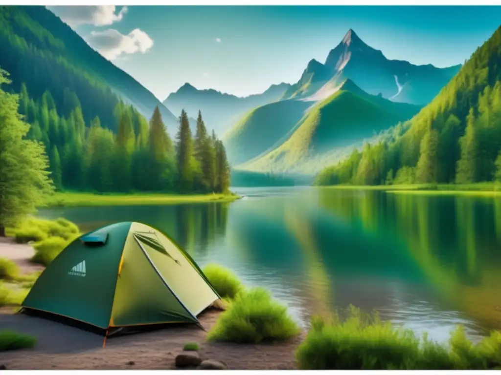 Iniciativas conservación acampada naturaleza: majestuosa imagen 8k muestra belleza natural y compromiso ambiental en camping