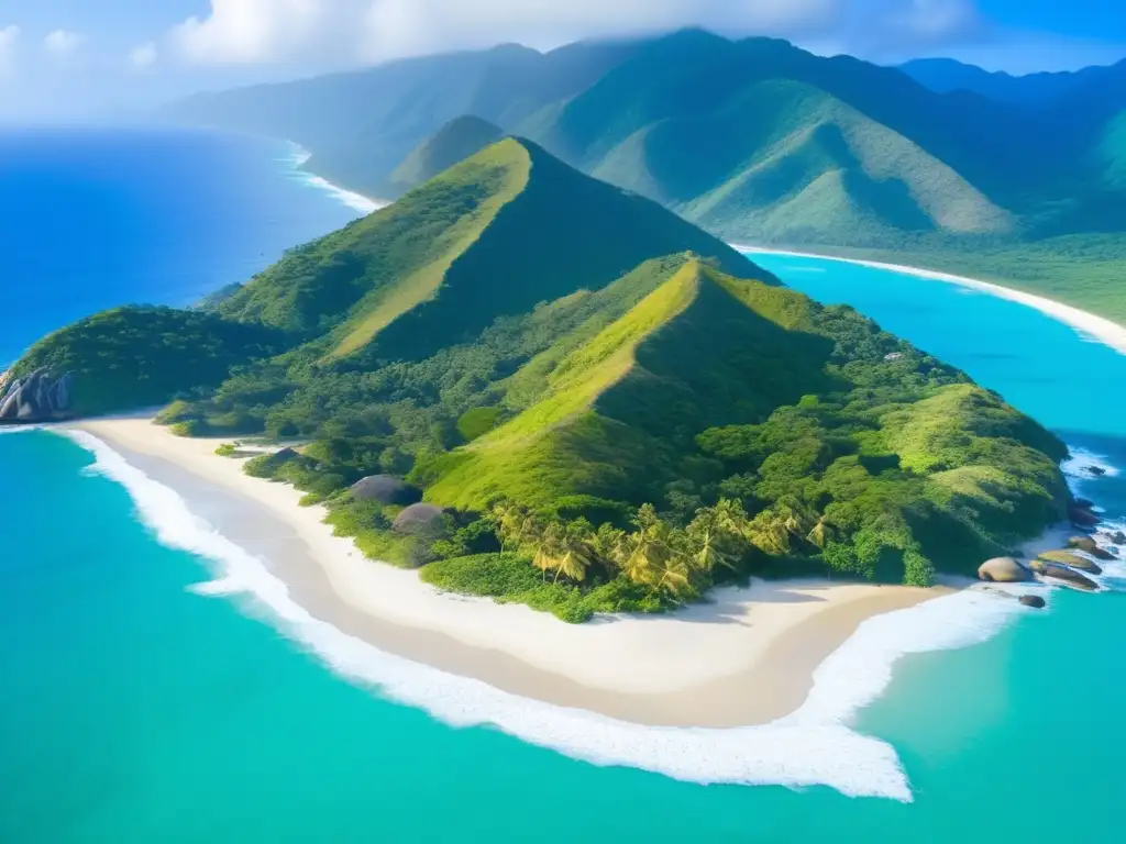 Descubriendo el encanto del Parque Nacional Tayrona en Colombia: impresionante vista aérea revela su belleza natural y paisaje cautivador