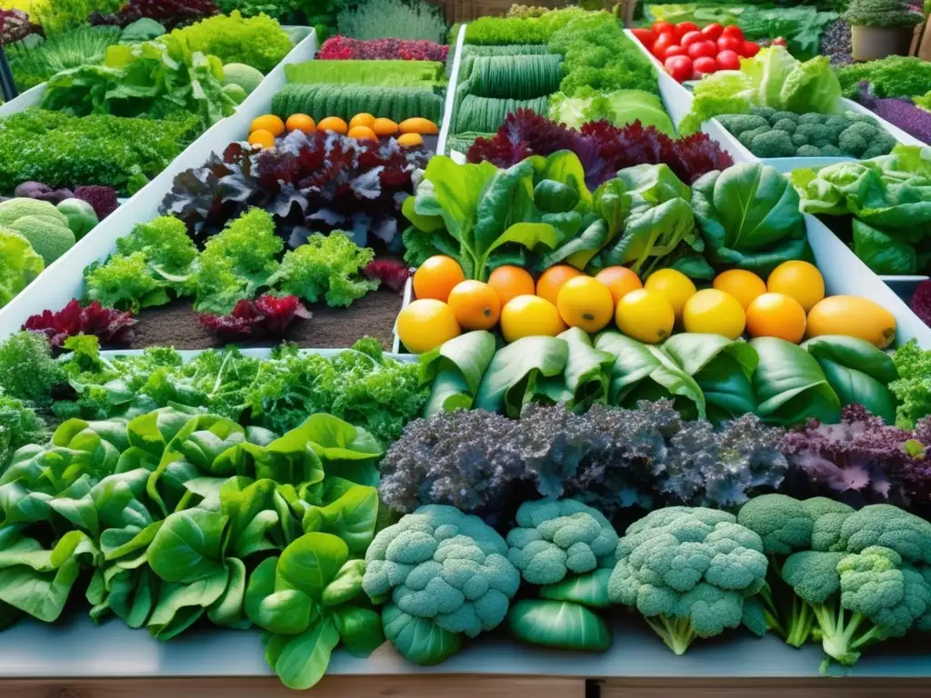 Jardín vibrante de plantas comestibles para recetas: abundancia de verduras, hierbas y frutas en 8k