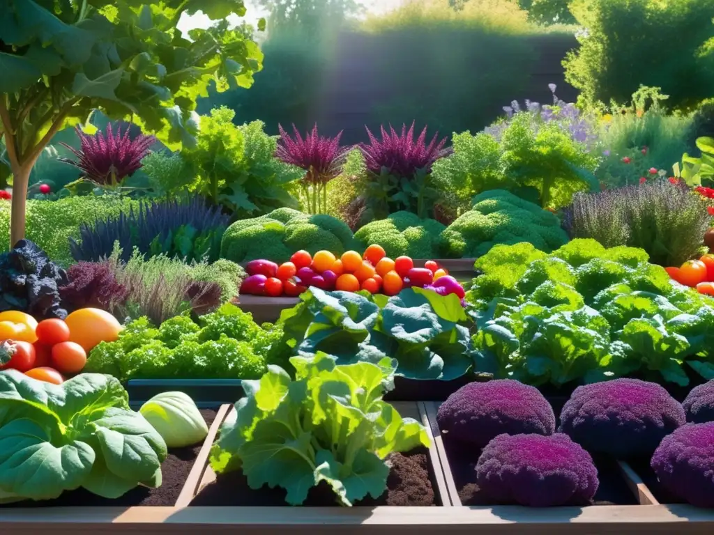 Plantas comestibles para ensalzar en un vibrante jardín lleno de diversidad y belleza natural