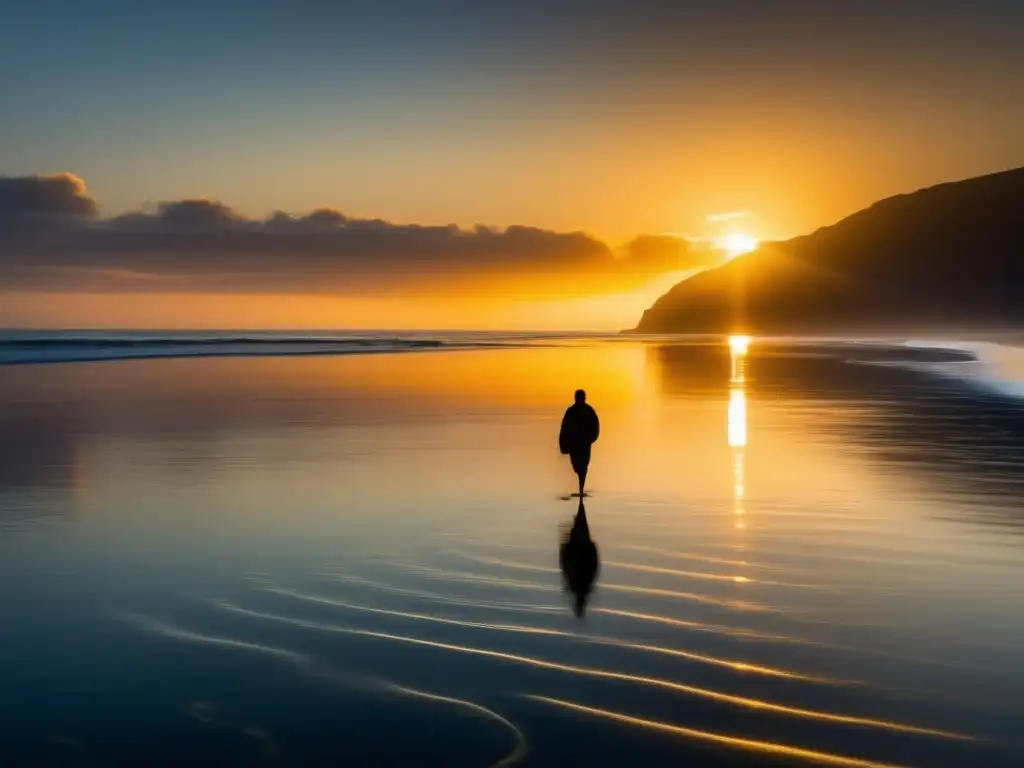 Significado místico del océano y las olas al amanecer