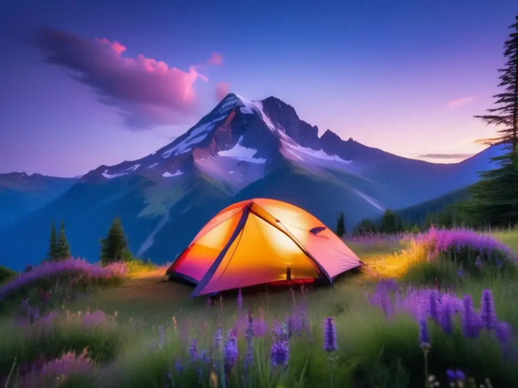 Montaña al atardecer: Meditación en camping, tradiciones indígenas