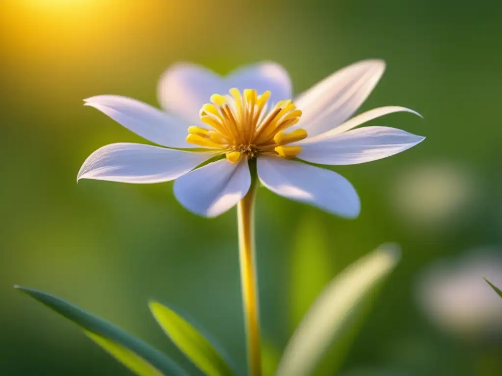 Fotografía flores silvestres: Guía completa, detalle asombroso de una flor bañada en luz dorada, textura, color y gotas de rocío