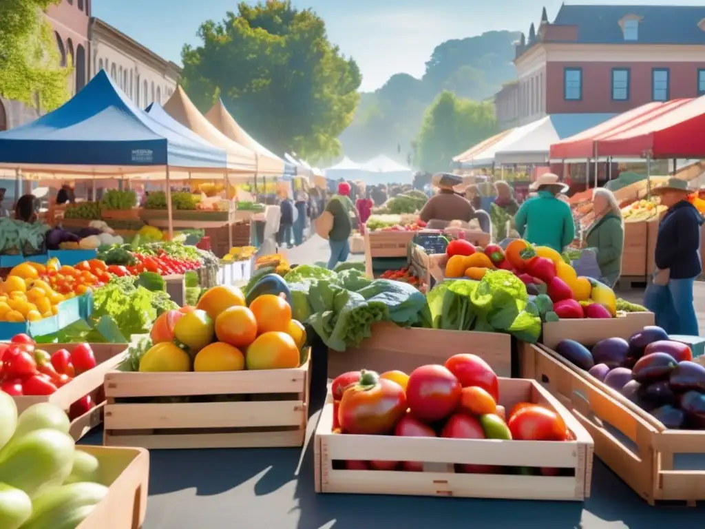 Mercado al aire libre con ingredientes frescos - Recetas gourmet para cocinar al aire libre