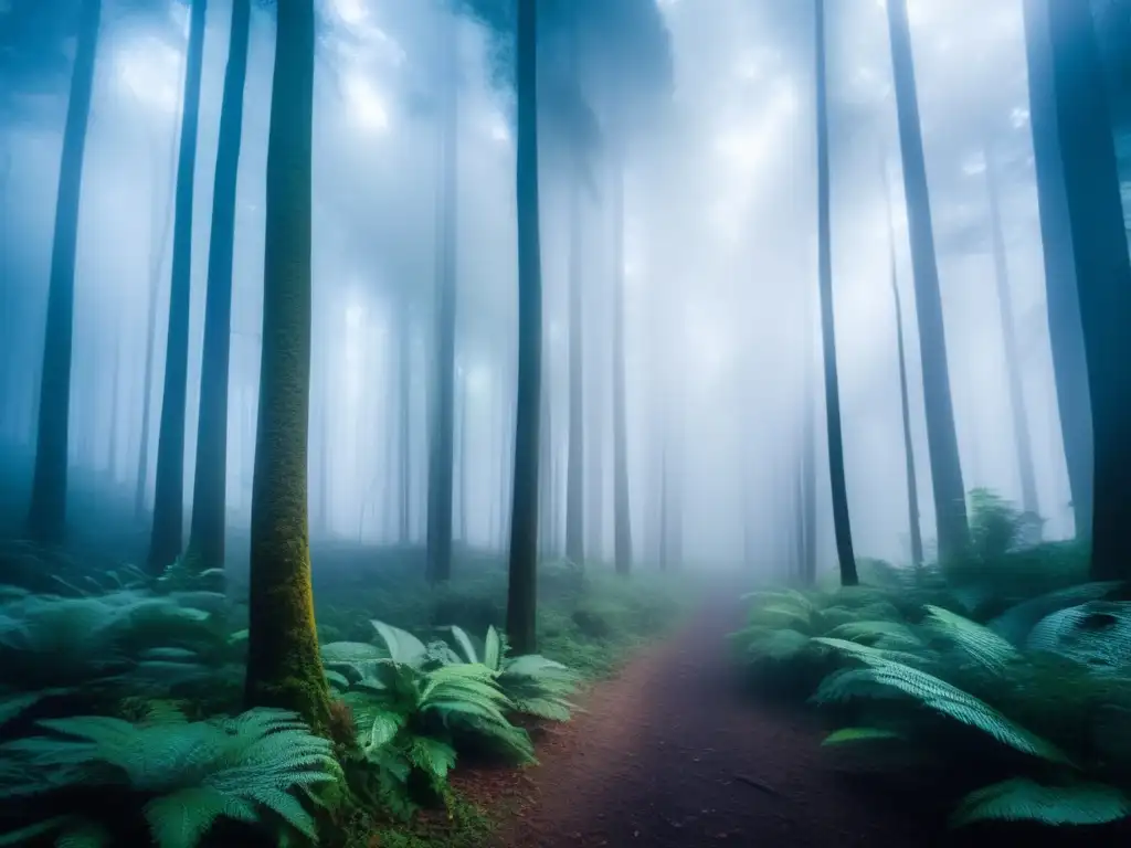 Descubriendo biodiversidad en campings: misteriosa imagen de bosque con árboles, luz, vida animal y armonía