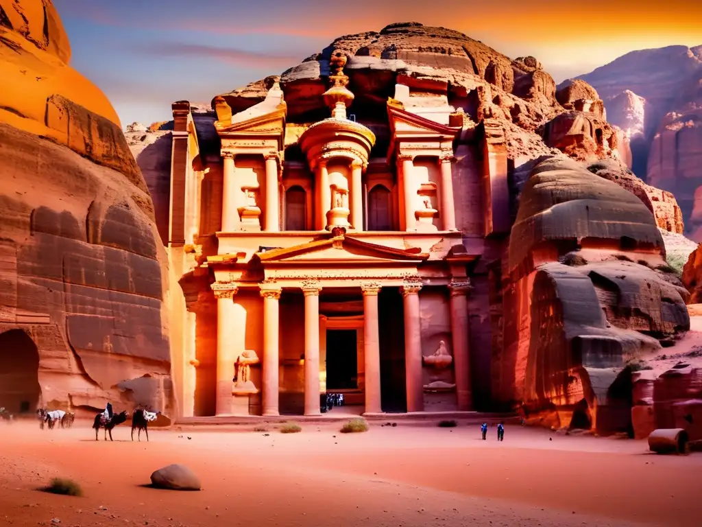 Mystical allure of Petra at dusk