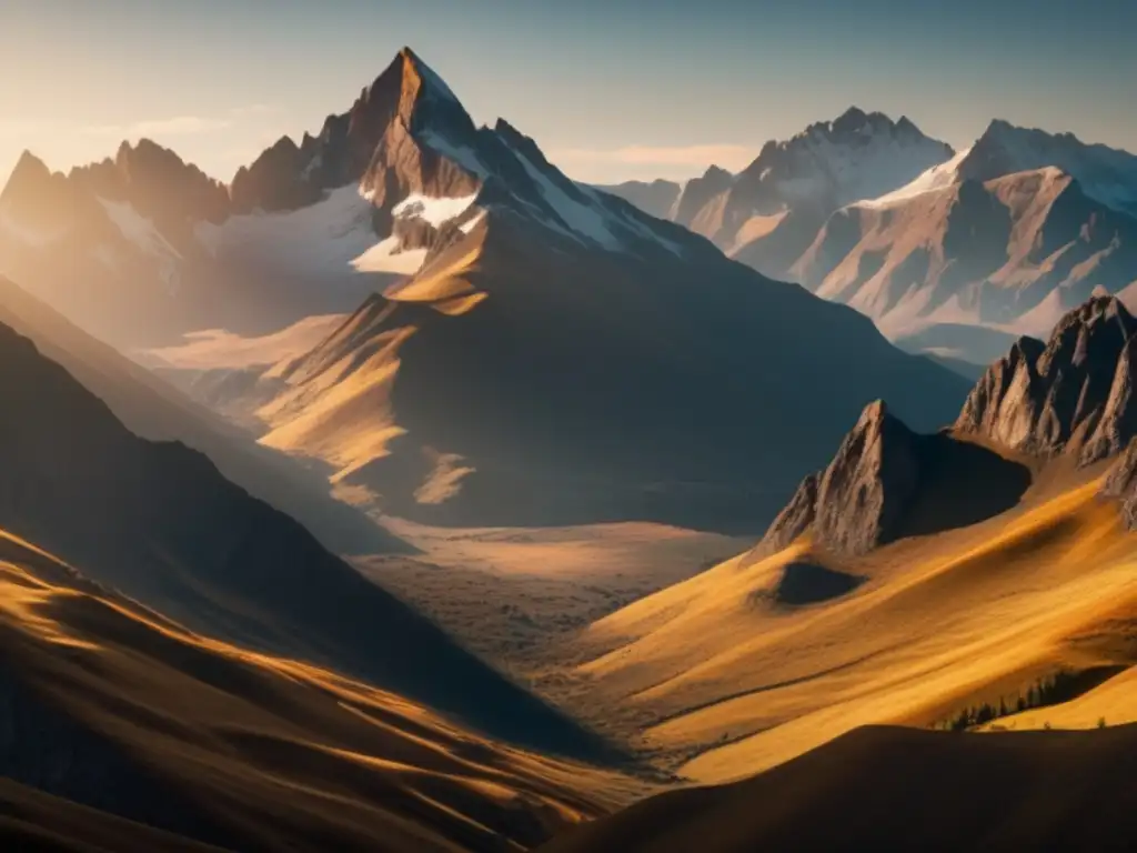 Paisaje de montaña con orientación geológica para campistas en senderismo