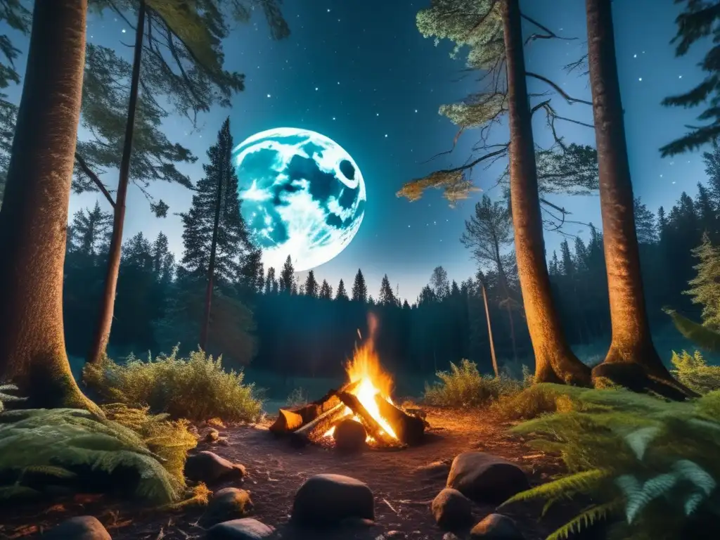 Noche misteriosa en el bosque: Historias intrigantes aventuras camping