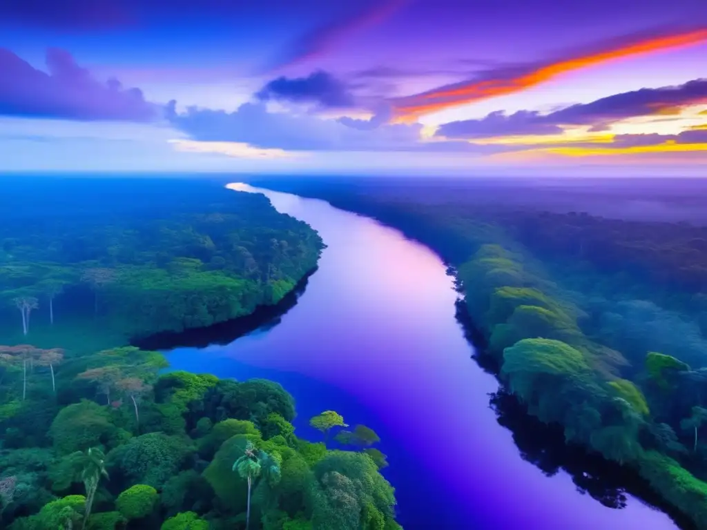 Guía acampada Parque Nacional Tortuguero: Atardecer impresionante con selva tropical y jaguar curioso