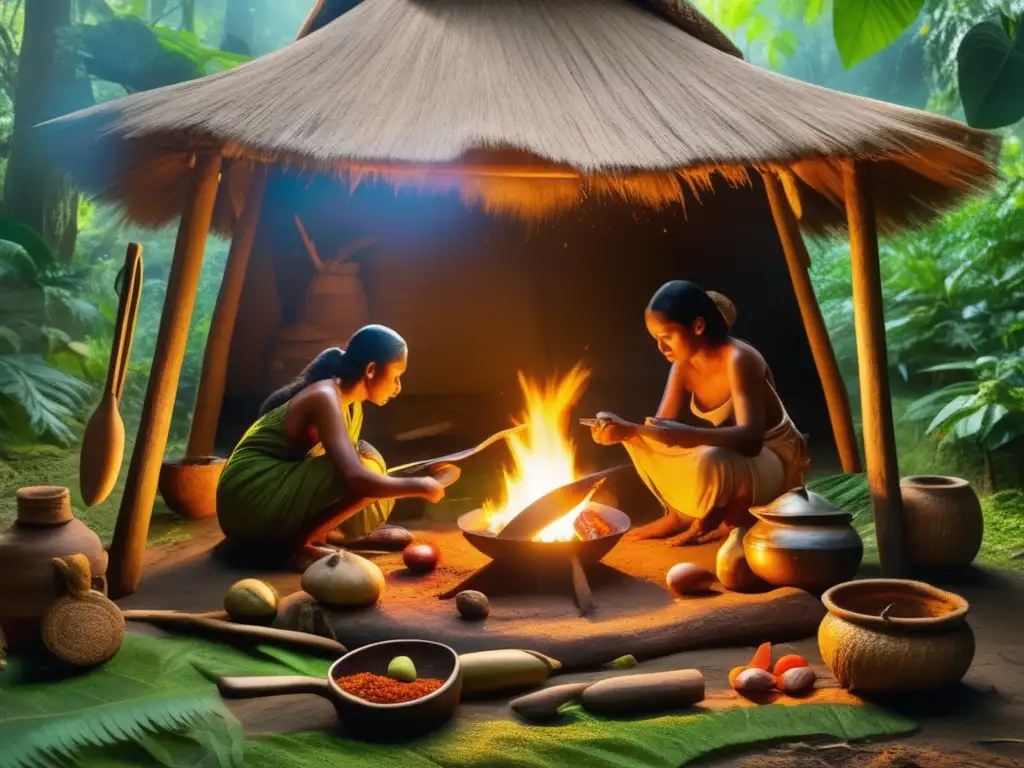 Secretos camping ancestral naturaleza: preparación de alimentos con utensilios primitivos en la naturaleza