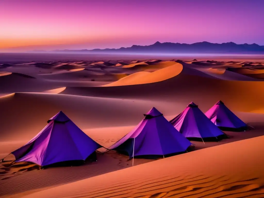 Desierto Sahara: Técnicas acampada indígenas en enigmática belleza