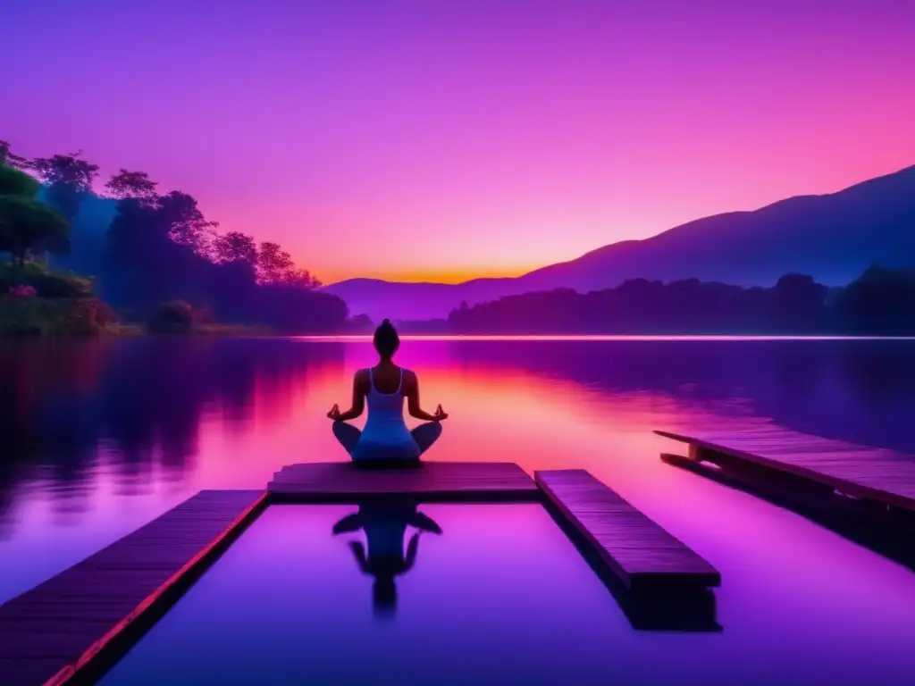 Beneficios del contacto con la naturaleza en yoga y meditación: Imagen impresionante de paisaje natural al atardecer