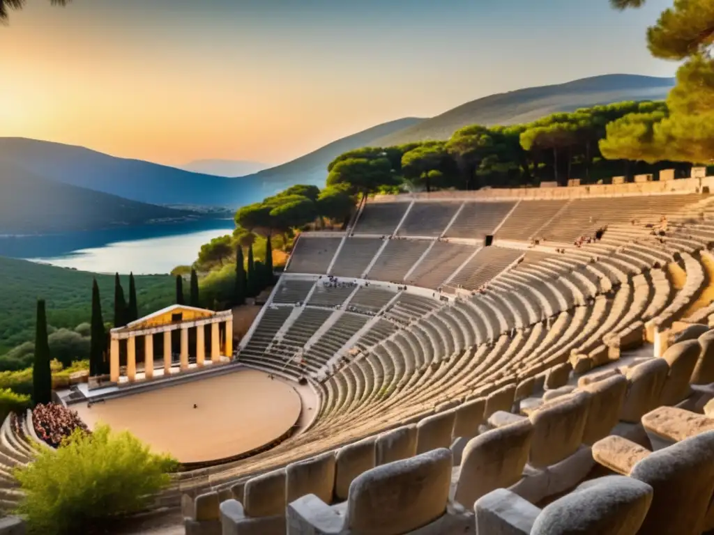 Teatro de Epidaurus en Grecia: Acampada y maravilla histórica