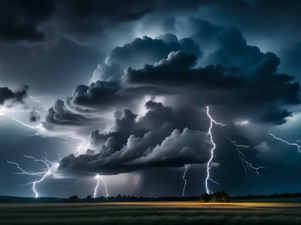 Fotografía nubes impresionantes cielo tormentoso