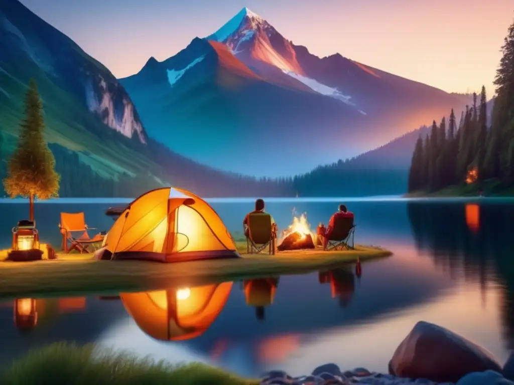 Consejos para acampar en la naturaleza: Una imagen impresionante en 8k que captura la esencia de la naturaleza y el arte del camping