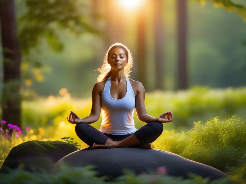 Practicante de yoga en el camping: Beneficios del yoga en la naturaleza