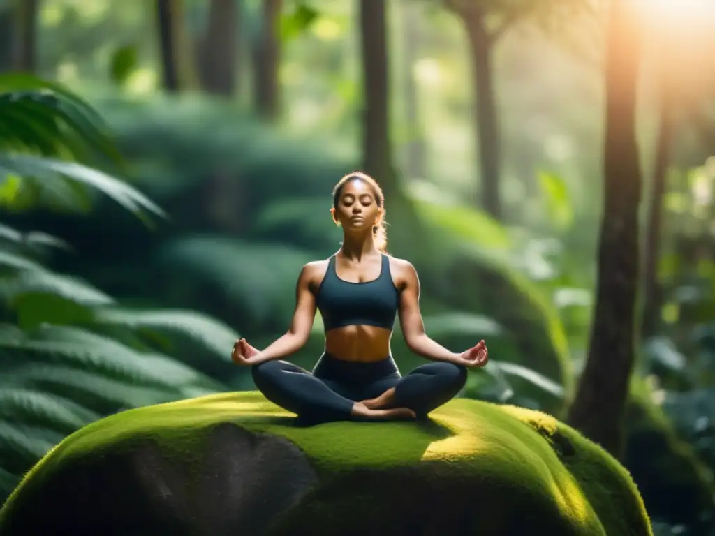 Practicante de yoga en la naturaleza: Beneficios del yoga en la naturaleza